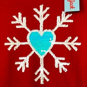 Cat & Jack Reversible Sequin Snowflake Heart Shirt